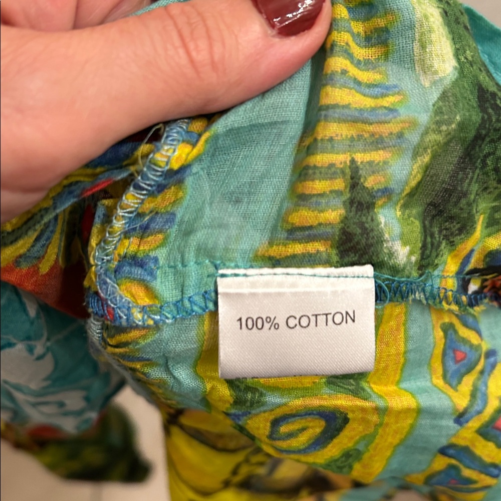 Colorful Patterned Off-Shoulder Dress - Picture 10 of 10